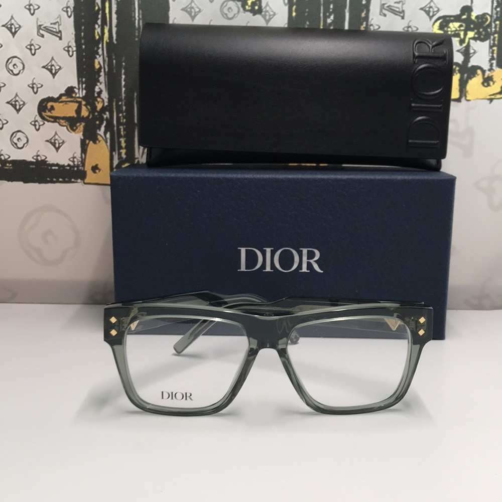 New Authentic Dior Square/Rectangle Green CD DIAMONDO S61 - Picture 10 of 15